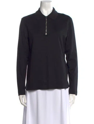 Pre-owned Givenchy Long Sleeve Polo In Black