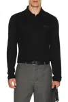 Givenchy Long Sleeve Polo Regular Fit In Black