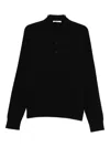 Givenchy Long-sleeve Polo Shirt In Black