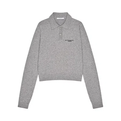 Pre-owned Givenchy Long-sleeve Polo Shirt 'light Grey' | Women's Size S In Gray