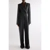 Givenchy Long Sleeve Silk Jumpsuit In Gray