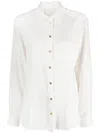 Givenchy Long-sleeve Silk Shirt In White