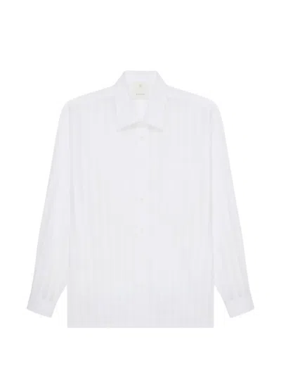 Givenchy Long-sleeve Striped Cotton Shirt In Gray