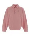 Givenchy Pink 4g Buttoned Raglan Long Sleeves Polo In Candy Pink