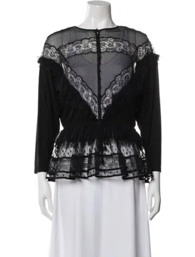 Pre-owned Givenchy Long Sleeve Top In Black