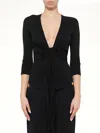 Givenchy Long Sleeve Top In Black