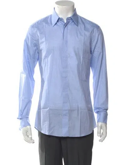 Pre-owned Givenchy Long Sleeve Tuxedo Shirt W/ Tags In Blue