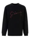 Givenchy Graphic Crewneck T-shirt Front Back Print In Black
