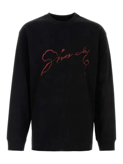 Givenchy Long-sleeved Black Cotton Jersey T-shirt