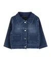 Givenchy Long-sleeved Denim Coat In Blue