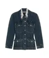 Givenchy Jacket In Denim With Crystals And Pearls In Blue