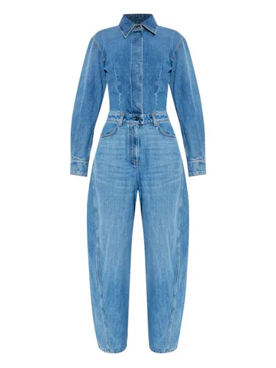 Givenchy Long-sleeved Denim Jumpsuit