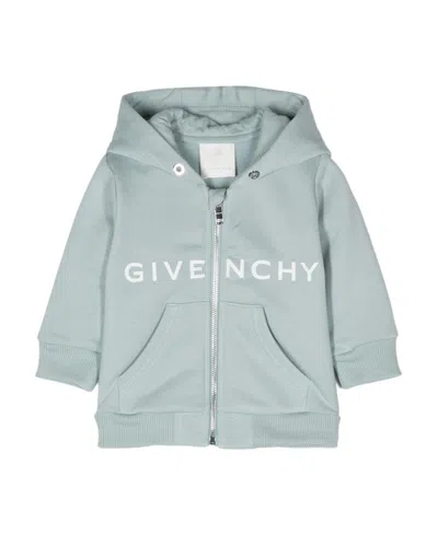 Givenchy Long-sleeved Hooded Jacket In Blue