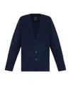 Givenchy Long-sleeved Knitted Cardigan In Black