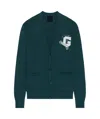 Givenchy College Cardigan In Cotton In Blue