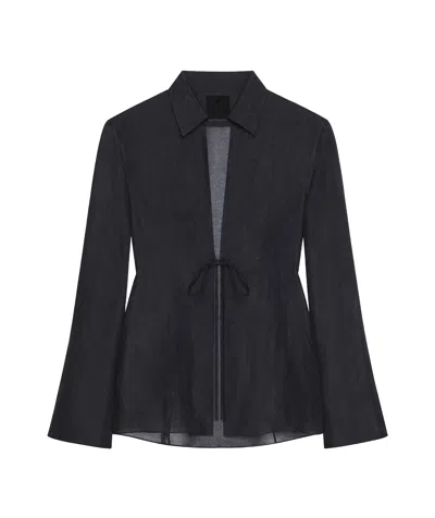 Givenchy Long-sleeved Lace Shirt In Black