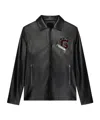 Givenchy Long-sleeved Leather Jacket In Black
