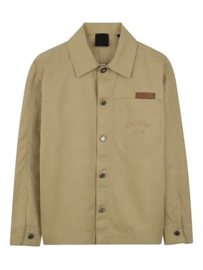 Givenchy Kids' Long-sleeved Overshirt In Brown