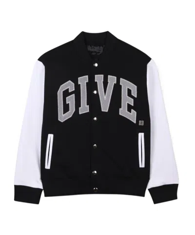Givenchy Long-sleeved Pilot Jacket In Black