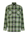 Givenchy Long-sleeved Plaid Shirt In Green