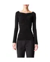 Givenchy Long-sleeved Ruched Top In Black