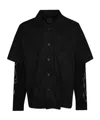 Givenchy Cotton Shirt With Pockets And Graphic Print In Black