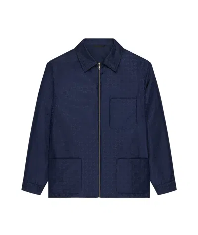 Givenchy Long-sleeved Shirt Coat In Blue