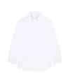 Givenchy Chemise Oversize En Coton Avec Cristaux Et Perles In White