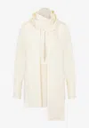 Givenchy Long-sleeved Silk Blouse In Cream