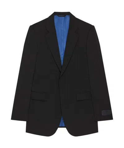 Givenchy Slim Fit Jacket In Monogram 72 Jacquard In Black