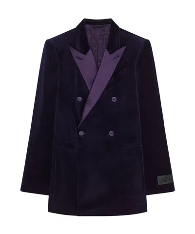 Givenchy Long-sleeved Suit Coat In Purple