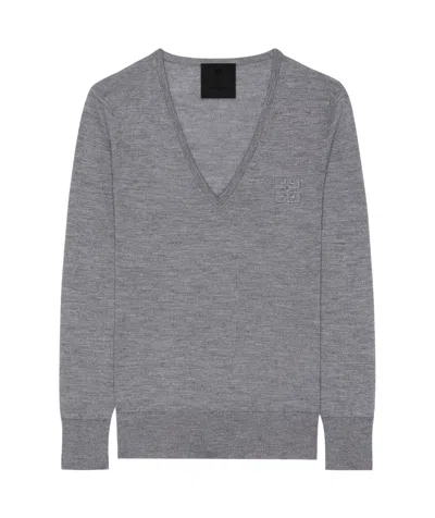 Givenchy Long-sleeved Sweater In Grey
