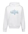 Givenchy Mens White Logo-embroidered Ribbed Cotton-blend Hoody In White