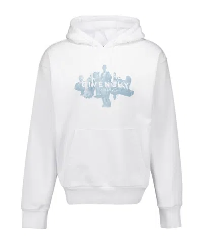 GIVENCHY GIVENCHY LOGO PRINTED DRAWSTRING HOODIE