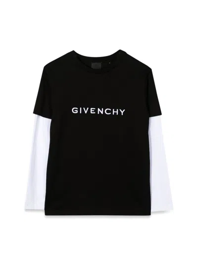 Givenchy Kids' Long-sleeved T-shirt In Black