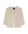 Givenchy Jacket In Suede With 4g Detail In Nude