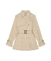 Givenchy Trench-coat In Monogram 72 Cotton In Light Beige