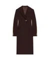 Givenchy Womens Notch-lapel Two-slip-pockets Regular-fit Wool Coat Russet Brown In Black
