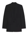 Givenchy Metallic Pinstripe One-button Blazer In Black