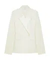 GIVENCHY SLIM FIT JACKET IN WOOL AND MOHAIR WITH SATIN COLLAR