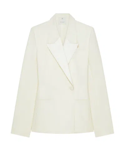 GIVENCHY SLIM FIT JACKET IN WOOL AND MOHAIR WITH SATIN COLLAR