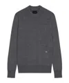 Givenchy Long-sleeved Wool Sweater In Black