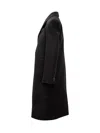 Givenchy Long Wool Jacket In Black