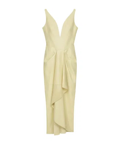 Givenchy Long Wrapped Dress In Leather In Nude