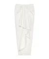 Givenchy Draped Merino Wool And Mohair Skirt In White