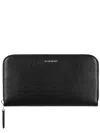 Givenchy Zipped Wallet In 4g Classic Leather In Black