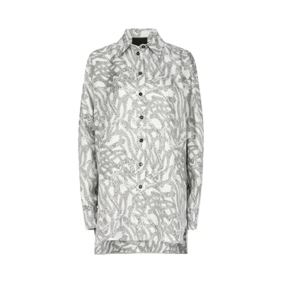 Pre-owned Givenchy Long-sleeve Button-up Shirt 'grey' | Women's Size 38