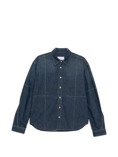 Givenchy Long-sleeve Denim Shirt In Blue