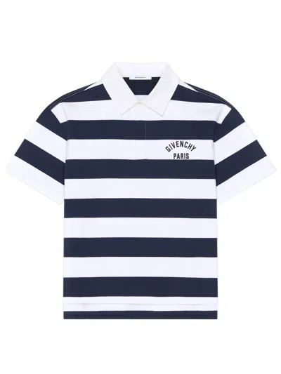 Givenchy Logo-print Striped Polo Shirt In Multi