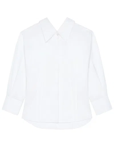 Givenchy Long-sleeved Cotton Poplin Shirt Size 36 In White